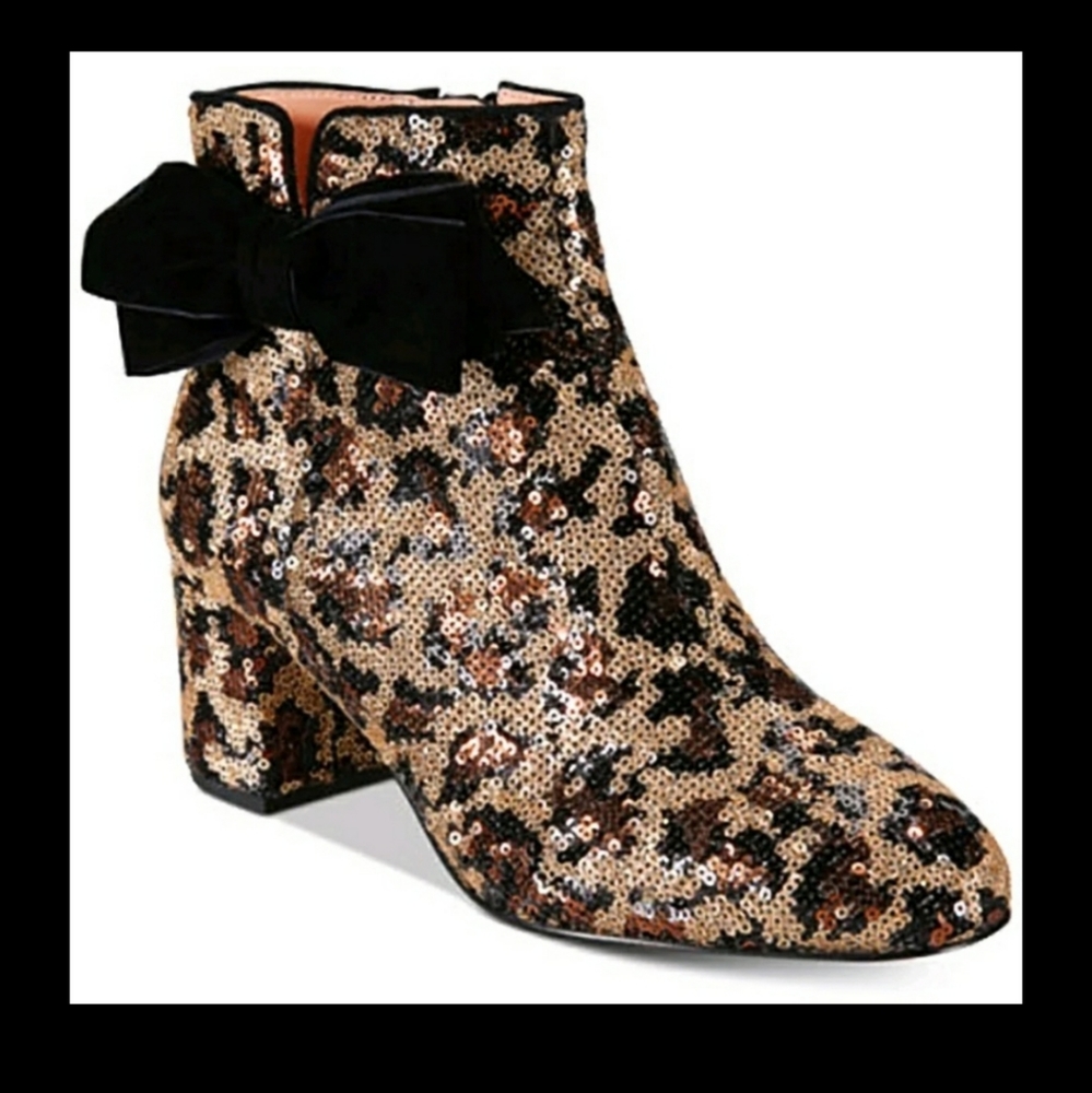 REDUCED!! Kate Spade Langley Bow Booties Cheetah Prnt